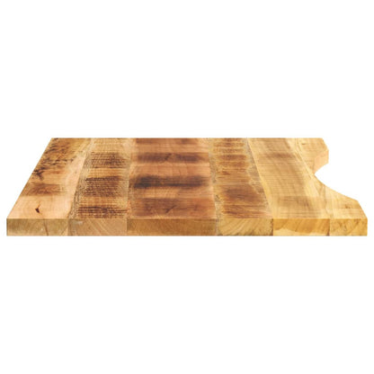 vidaXL Desk Top with Curve 100x60x2.5 cm Solid Wood Rough Mango 4