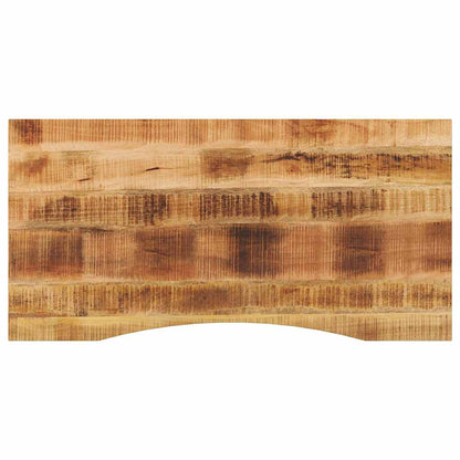 vidaXL Desk Top with Curve 110x60x2.5 cm Solid Wood Rough Mango 1