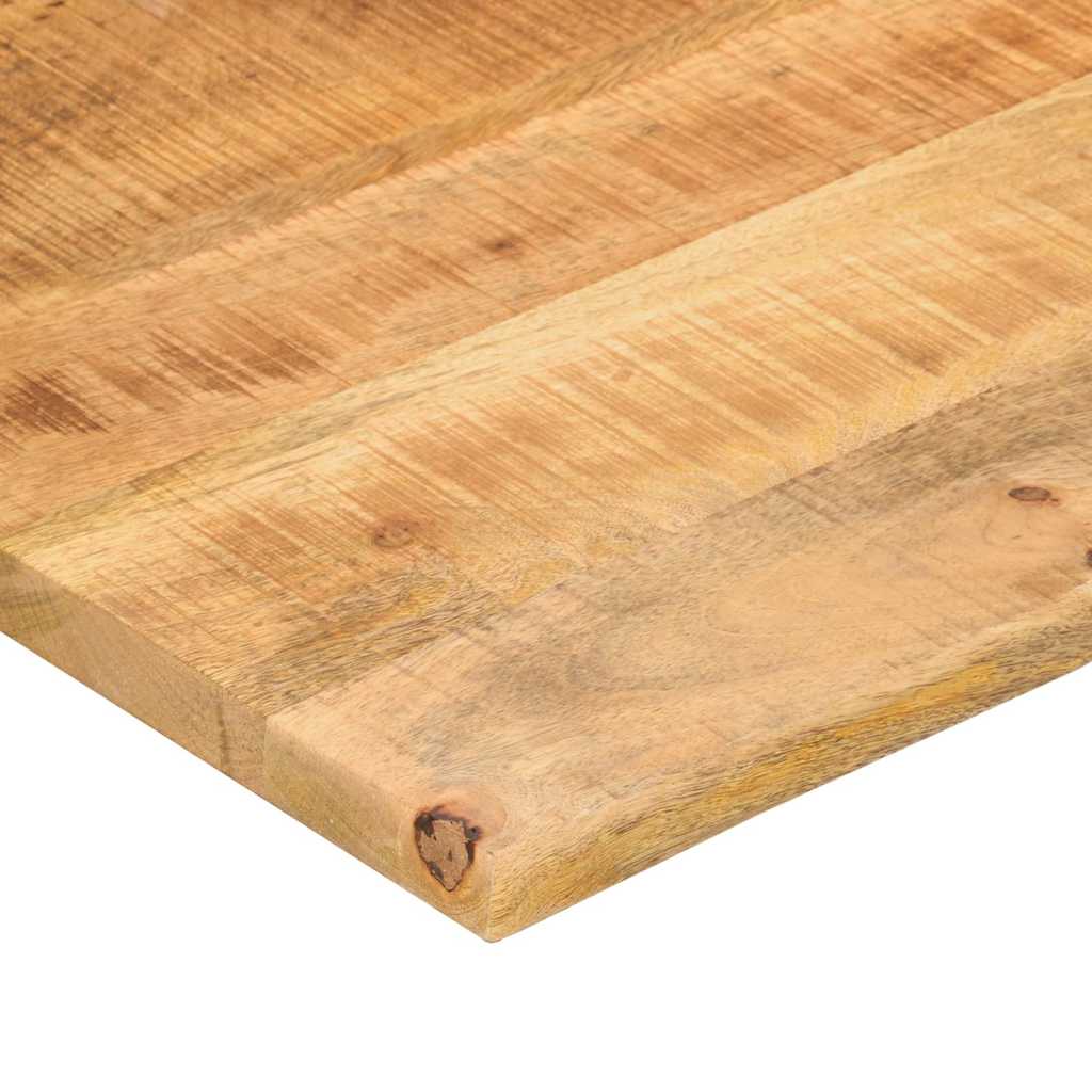 vidaXL Desk Top with Curve 110x60x2.5 cm Solid Wood Rough Mango 6