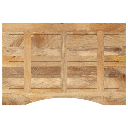 vidaXL Desk Top with Curve 100x50x2.5 cm Solid Wood Rough Mango 5
