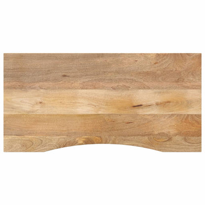 vidaXL Desk Top with Curve 110x50x2.5 cm Solid Wood Rough Mango 1