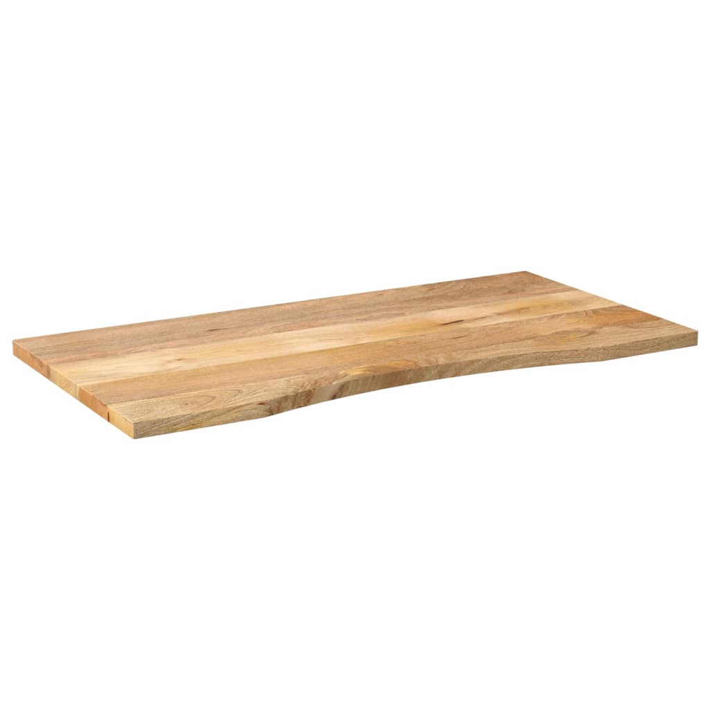 vidaXL Desk Top with Curve 110x50x2.5 cm Solid Wood Rough Mango 2