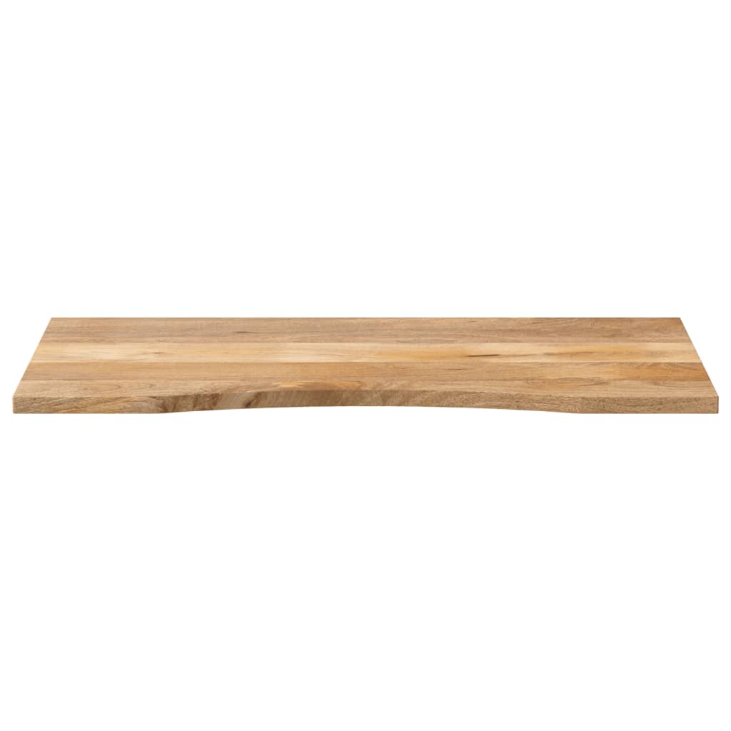 vidaXL Desk Top with Curve 110x50x2.5 cm Solid Wood Rough Mango 3