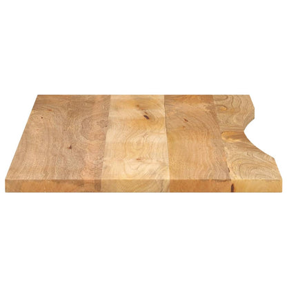 vidaXL Desk Top with Curve 110x50x2.5 cm Solid Wood Rough Mango 4