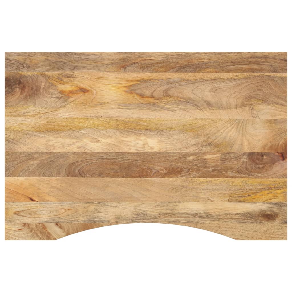 vidaXL Desk Top with Curve 90x60x2.5 cm Solid Wood Rough Mango 1