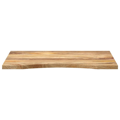 vidaXL Desk Top with Curve 90x60x2.5 cm Solid Wood Rough Mango 3