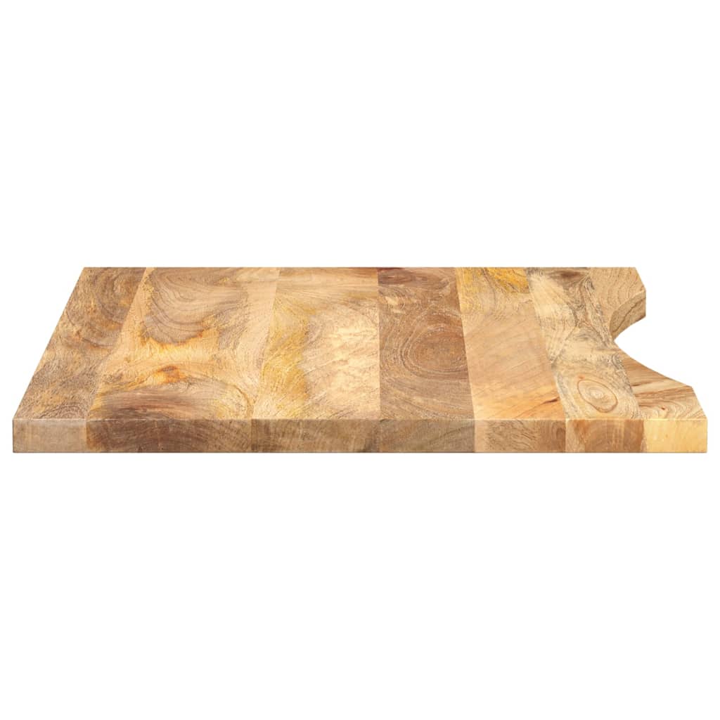 vidaXL Desk Top with Curve 90x60x2.5 cm Solid Wood Rough Mango 4