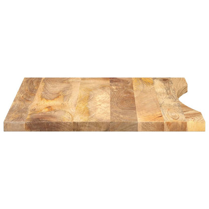 vidaXL Desk Top with Curve 90x60x2.5 cm Solid Wood Rough Mango 4