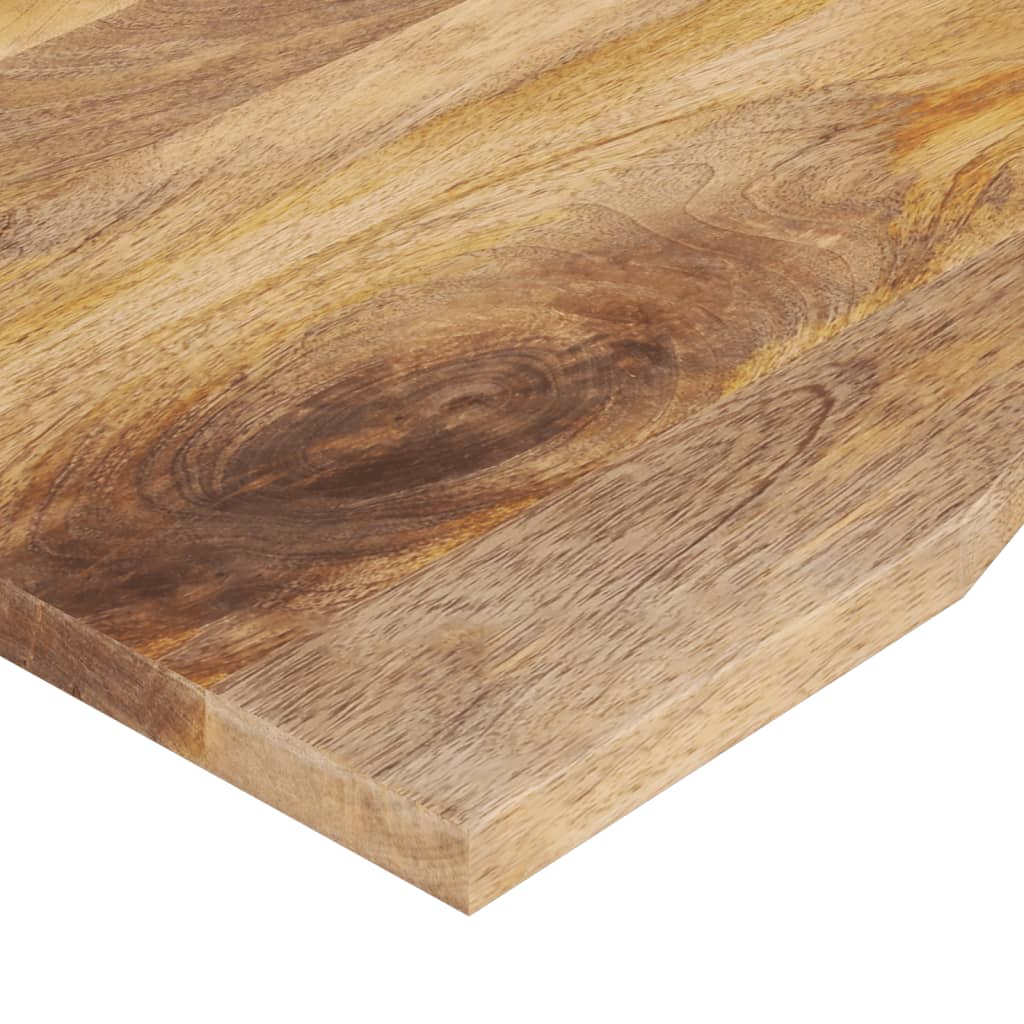 vidaXL Desk Top with Curve 90x60x2.5 cm Solid Wood Rough Mango 6