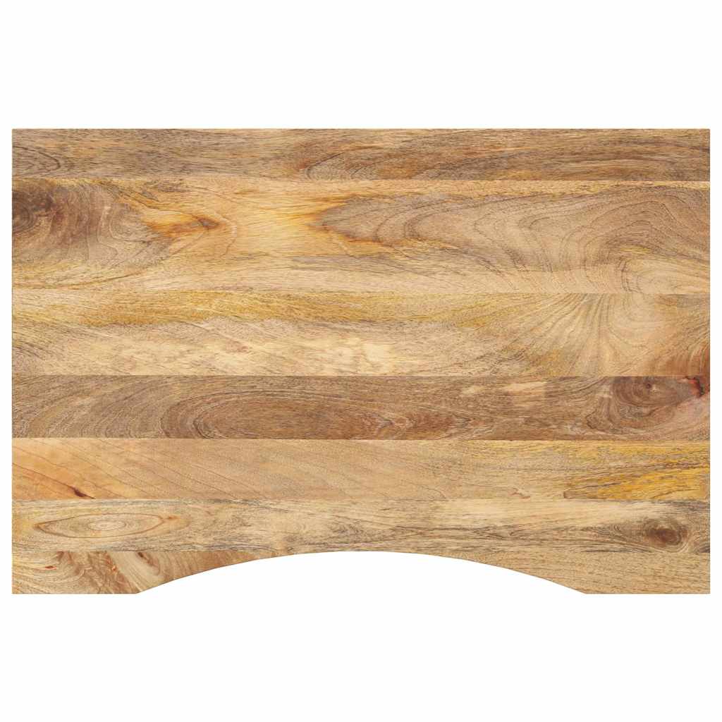 vidaXL Desk Top with Curve 100x60x2.5 cm Solid Wood Rough Mango 1