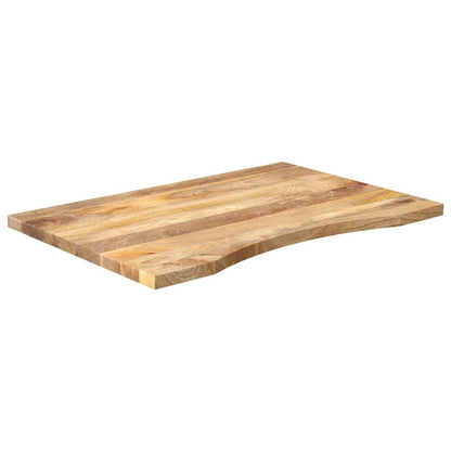 vidaXL Desk Top with Curve 100x60x2.5 cm Solid Wood Rough Mango 2
