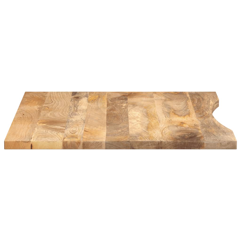 vidaXL Desk Top with Curve 100x80x2,5 cm Solid Wood Rough Mango 5