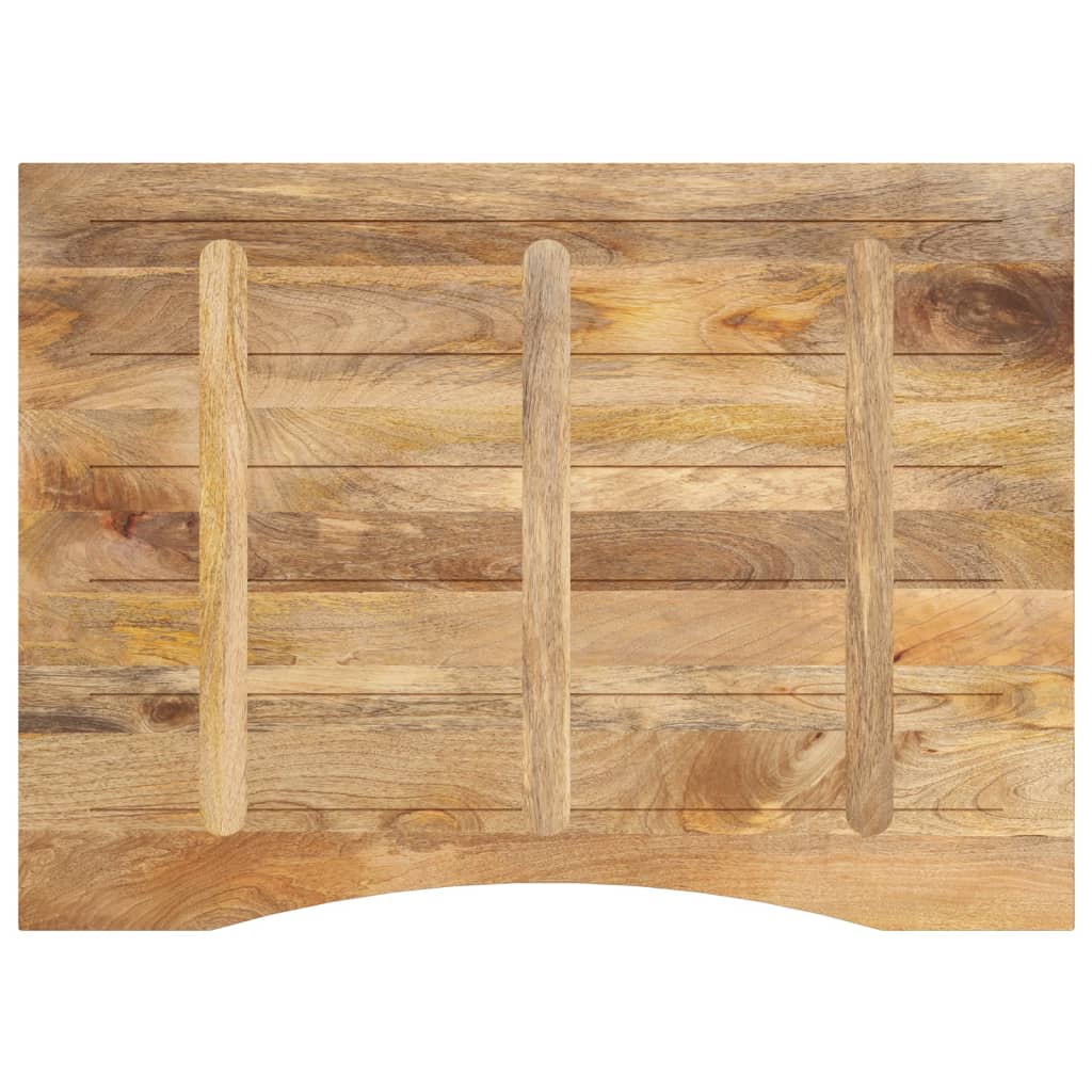 vidaXL Desk Top with Curve 100x80x2,5 cm Solid Wood Rough Mango 4