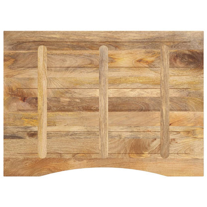 vidaXL Desk Top with Curve 100x80x2,5 cm Solid Wood Rough Mango 4