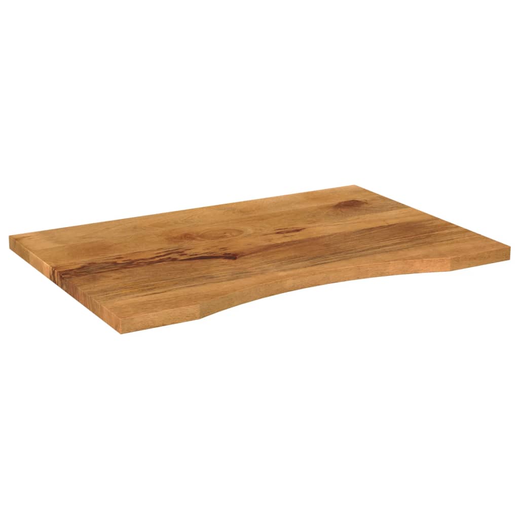 vidaXL Desk Top with Curve 100x50x2.5 cm Solid Wood Rough Mango 2