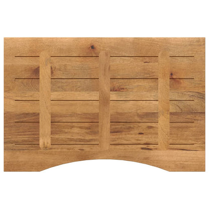 vidaXL Desk Top with Curve 100x50x2.5 cm Solid Wood Rough Mango 5