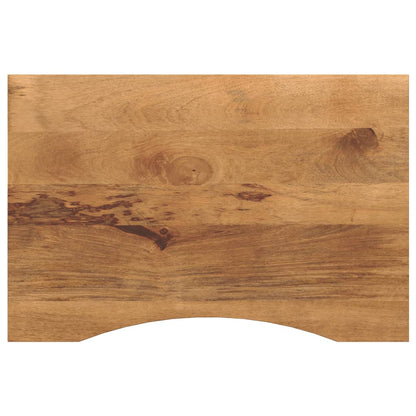 vidaXL Desk Top with Curve 90x60x2.5 cm Solid Wood Rough Mango 1