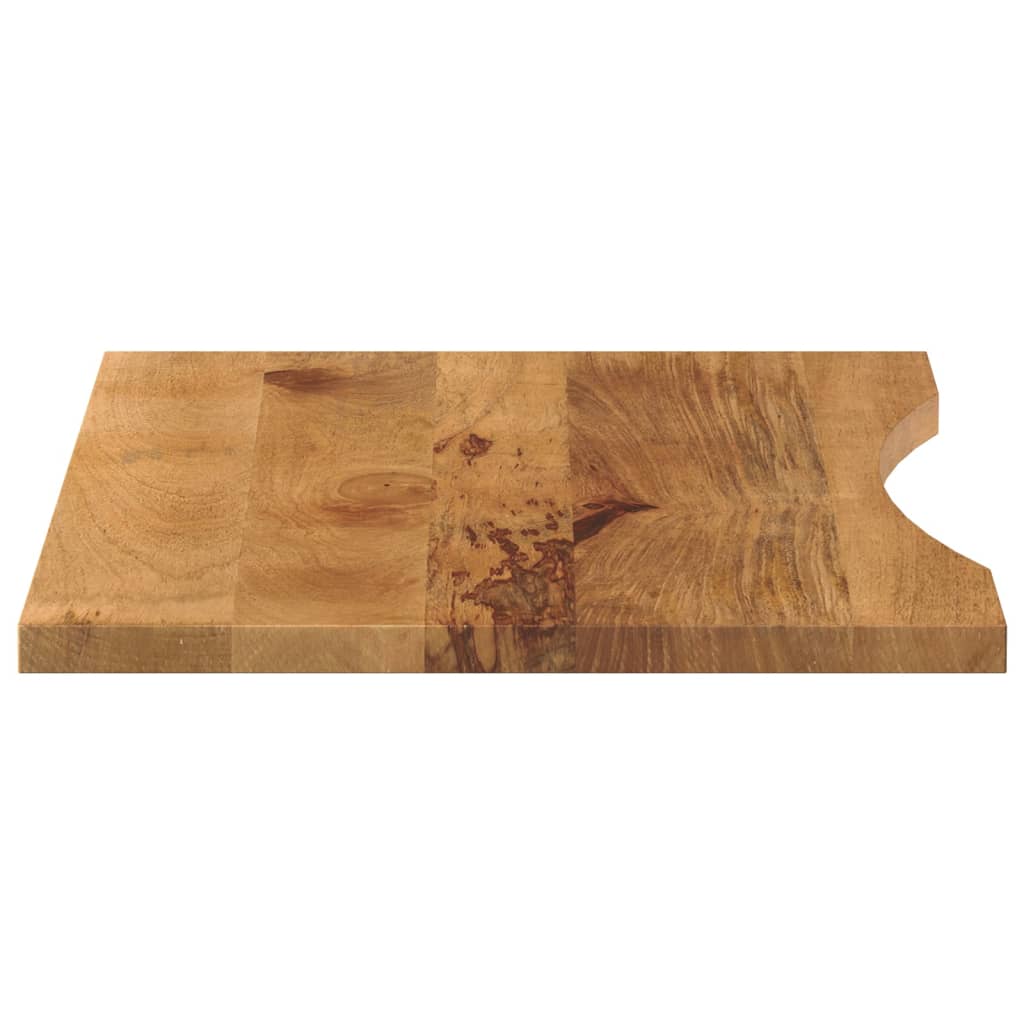 vidaXL Desk Top with Curve 90x60x2.5 cm Solid Wood Rough Mango 4