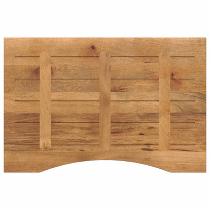 vidaXL Desk Top with Curve 90x60x2.5 cm Solid Wood Rough Mango 5