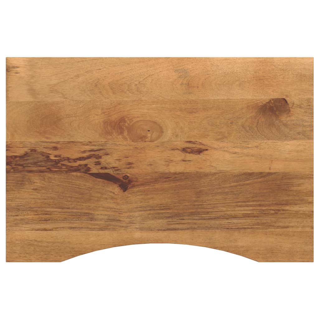 vidaXL Desk Top with Curve 100x60x2.5 cm Solid Wood Rough Mango 1