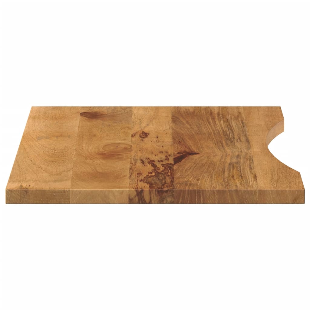 vidaXL Desk Top with Curve 100x60x2.5 cm Solid Wood Rough Mango 4