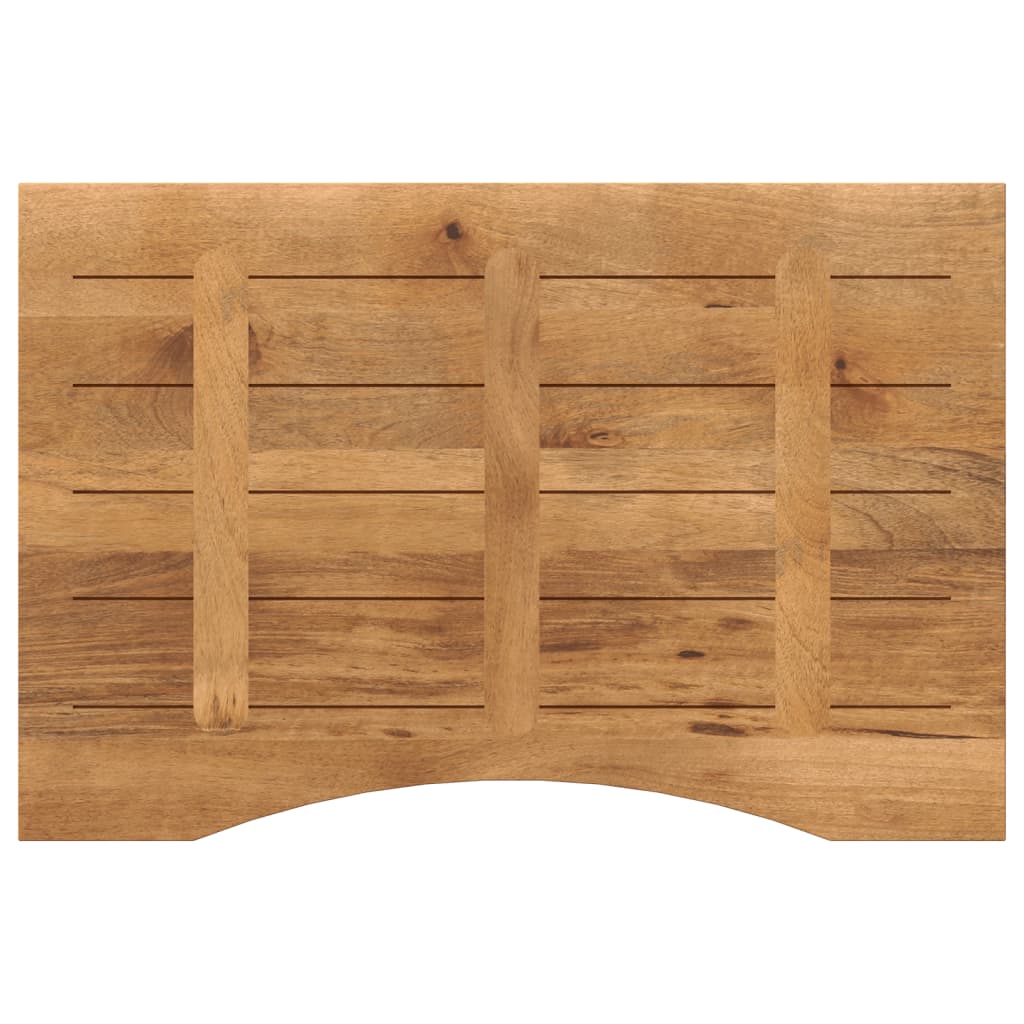 vidaXL Desk Top with Curve 100x60x2.5 cm Solid Wood Rough Mango 5