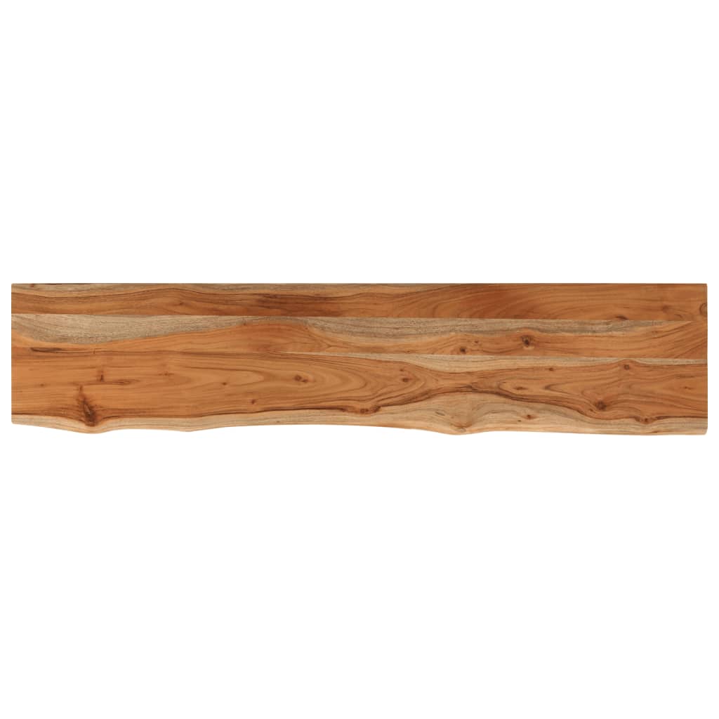 vidaXL Wall Shelf 120x20x2.5 cm Rectangular Solid Wood Acacia Live Edge 2