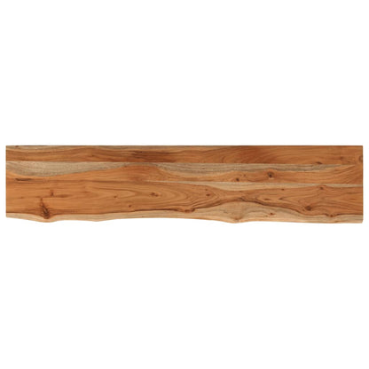 vidaXL Wall Shelf 120x20x2.5 cm Rectangular Solid Wood Acacia Live Edge 2