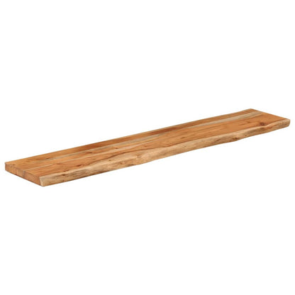 vidaXL Wall Shelf 120x20x2.5 cm Rectangular Solid Wood Acacia Live Edge 3