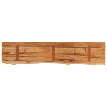vidaXL Wall Shelf 120x20x2.5 cm Rectangular Solid Wood Acacia Live Edge 5