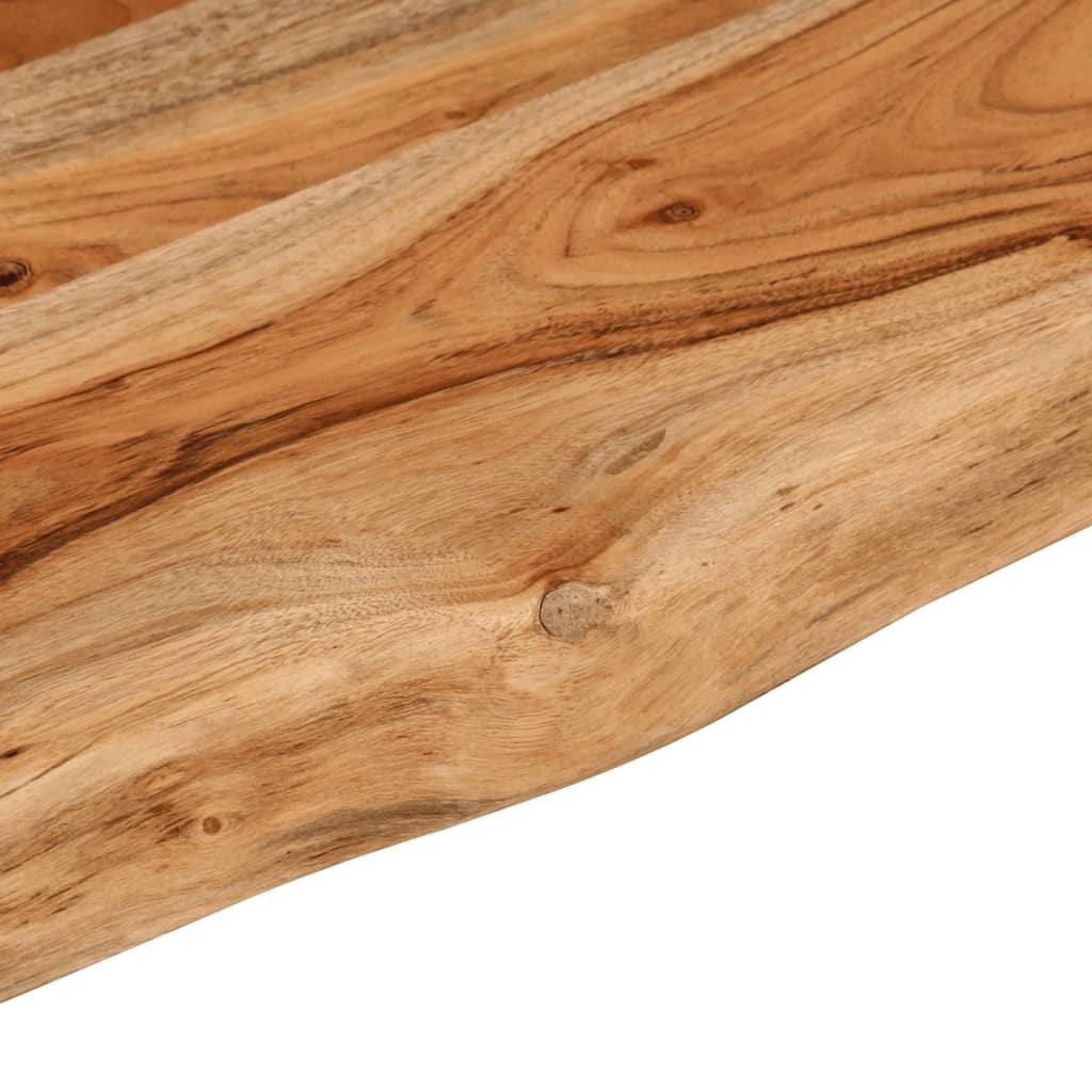 vidaXL Wall Shelf 120x20x2.5 cm Rectangular Solid Wood Acacia Live Edge 6
