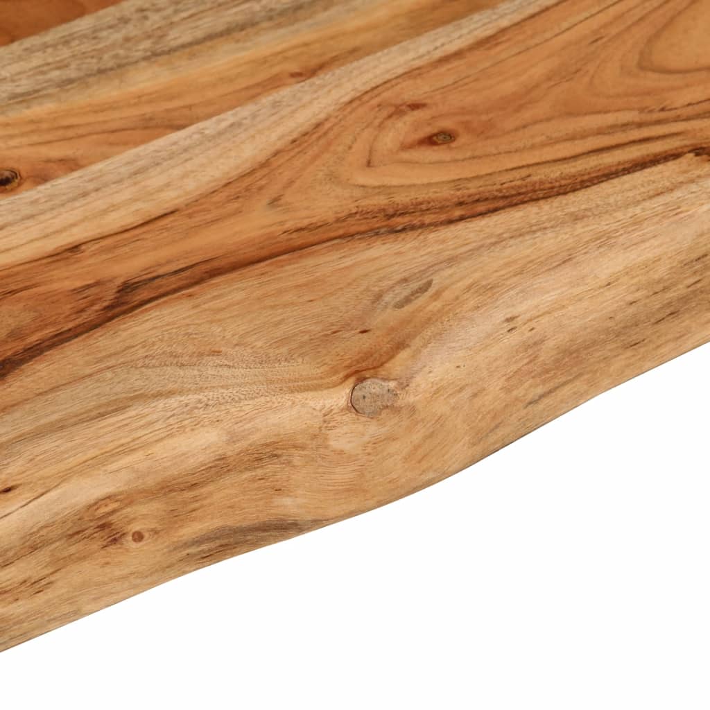 vidaXL Wall Shelf 140x20x2.5cm Rectangular Solid Wood Acacia Live Edge 6