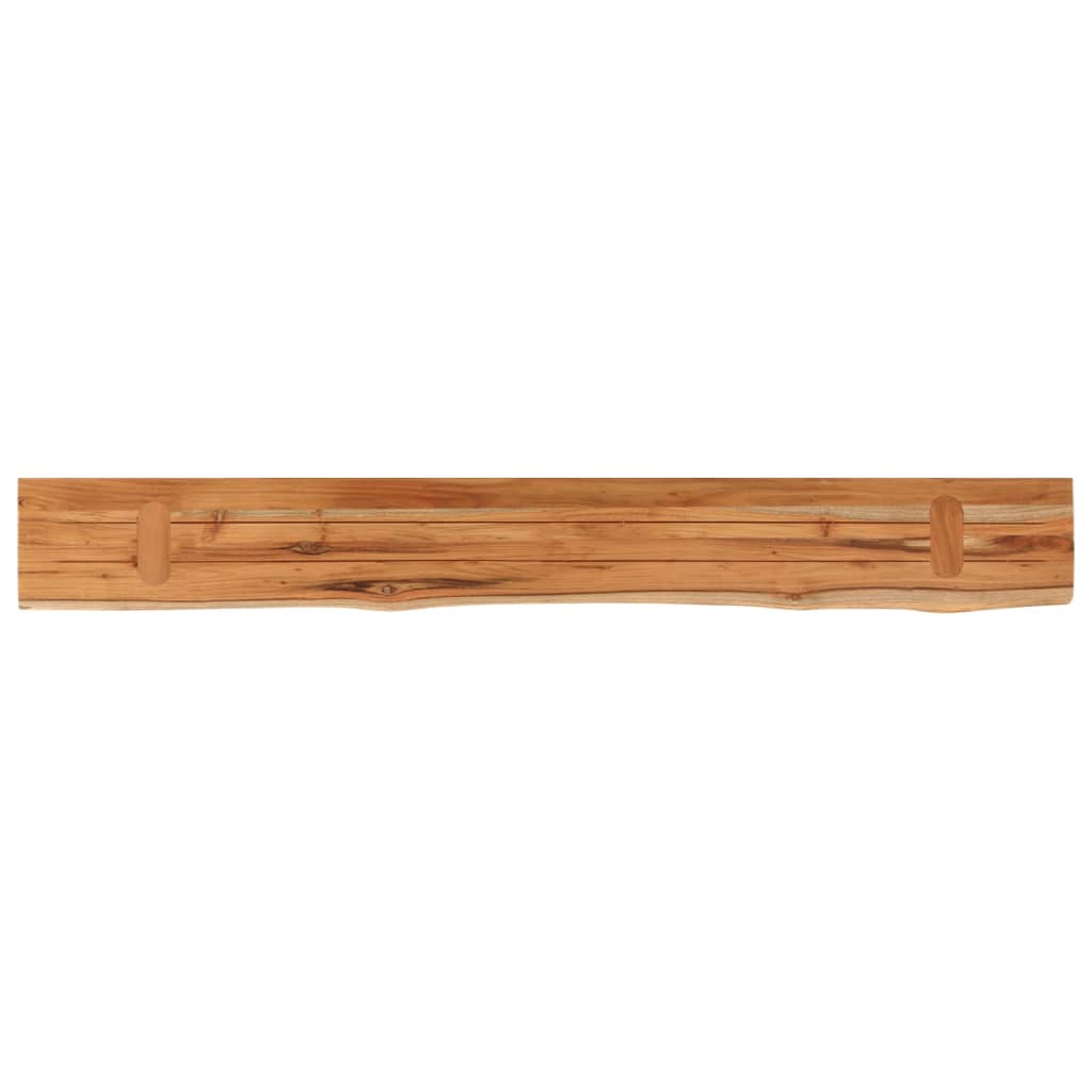 vidaXL Wall Shelf 160x20x2.5cm Rectangular Solid Wood Acacia Live Edge 5