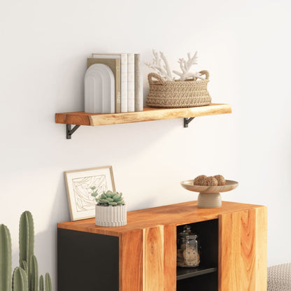 vidaXL Wall Shelf 100x30x2.5 cm Rectangular Solid Wood Acacia Live Edge 1