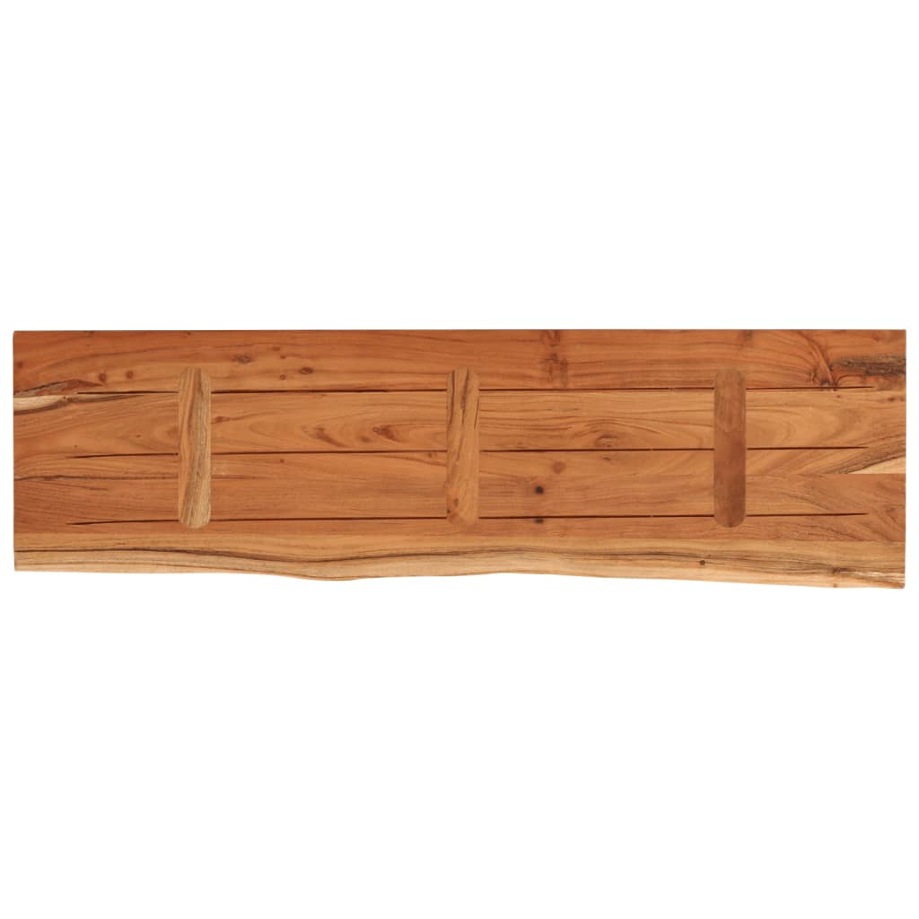 vidaXL Wall Shelf 110x30x2.5 cm Rectangular Solid Wood Acacia Live Edge 5