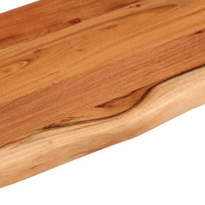 vidaXL Wall Shelf 110x30x2.5 cm Rectangular Solid Wood Acacia Live Edge 6