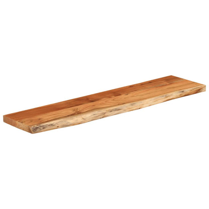 vidaXL Wall Shelf 120x30x2.5cm Rectangular Solid Wood Acacia Live Edge 3