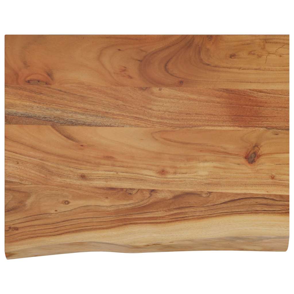 vidaXL Wall Shelf 50x40x2.5 cm Rectangular Solid Wood Acacia Live Edge 2