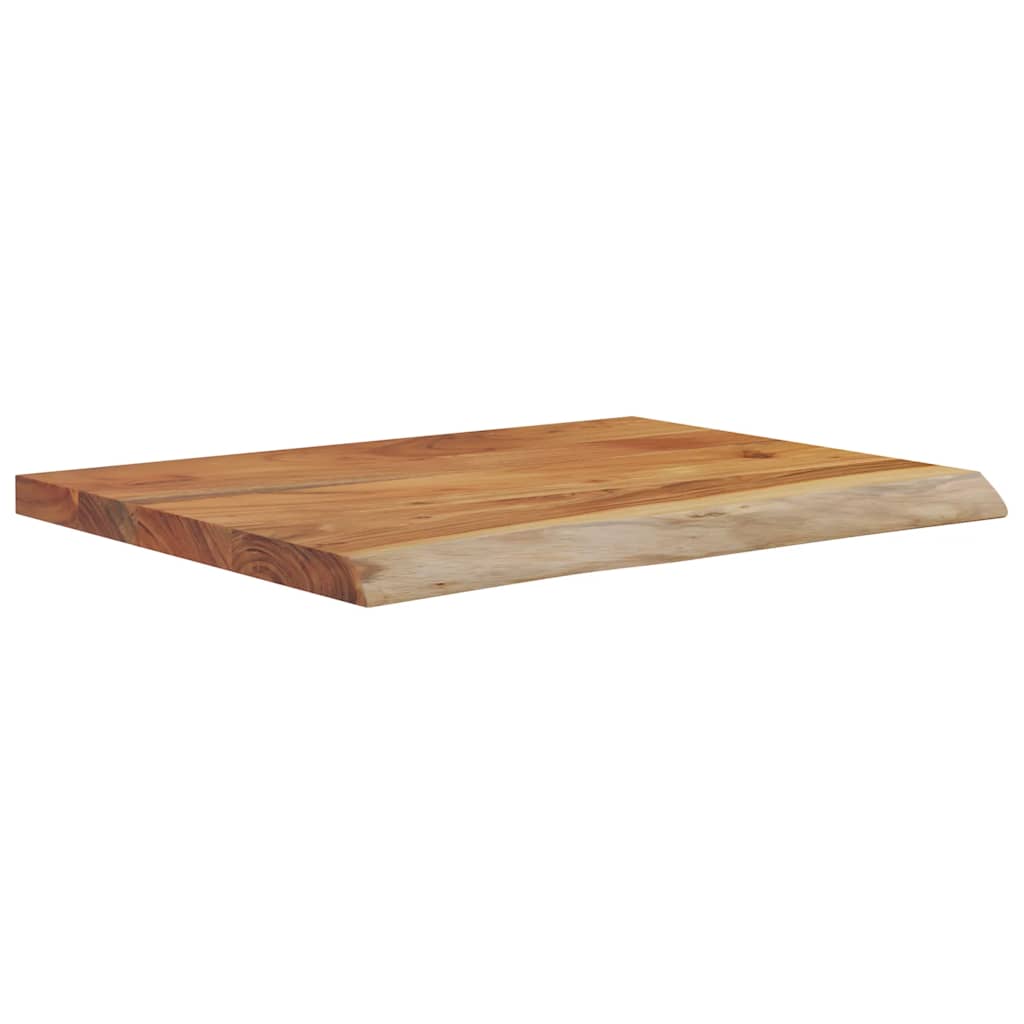 vidaXL Wall Shelf 50x40x2.5 cm Rectangular Solid Wood Acacia Live Edge 3