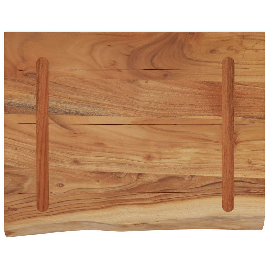 vidaXL Wall Shelf 50x40x2.5 cm Rectangular Solid Wood Acacia Live Edge 5