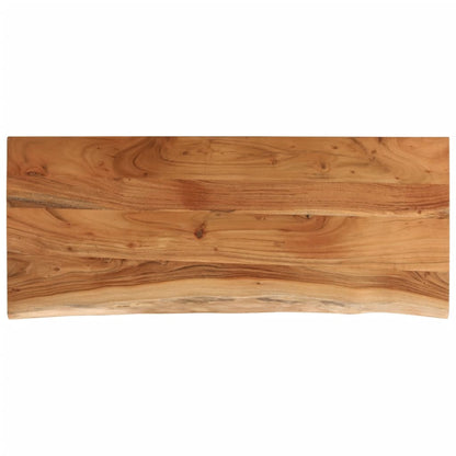 vidaXL Table Top 100x40x2.5 cm Rectangular Solid Wood Acacia Live Edge 2