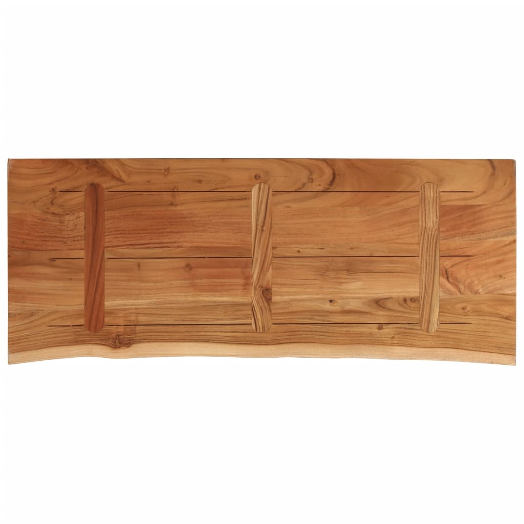 vidaXL Table Top 100x40x2.5 cm Rectangular Solid Wood Acacia Live Edge 5