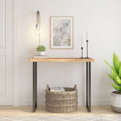 vidaXL Table Top 100x40x2.5 cm Rectangular Solid Wood Acacia Live Edge 1