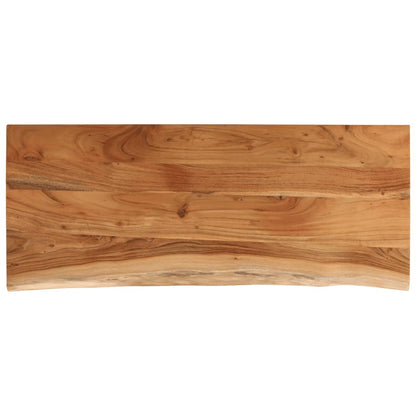 vidaXL Table Top 110x40x2.5 cm Rectangular Solid Wood Acacia Live Edge 2