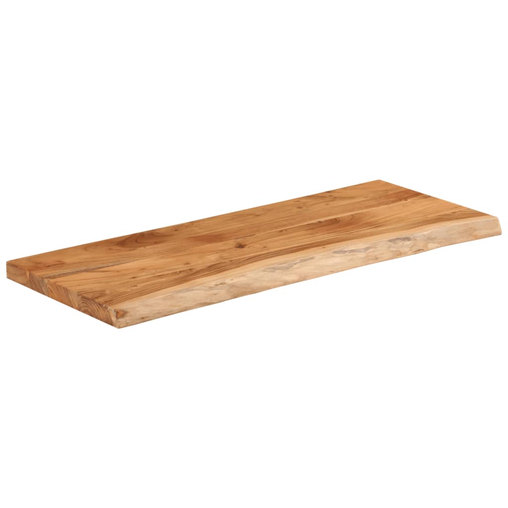 vidaXL Table Top 110x40x2.5 cm Rectangular Solid Wood Acacia Live Edge 3