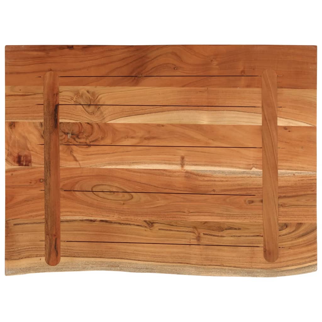 vidaXL Bathroom Countertop 80x60x2.5 cm Rectangular Solid Wood Acacia 5