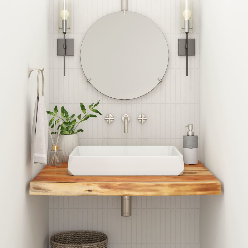 vidaXL Bathroom Countertop 80x60x2.5 cm Rectangular Solid Wood Acacia 1