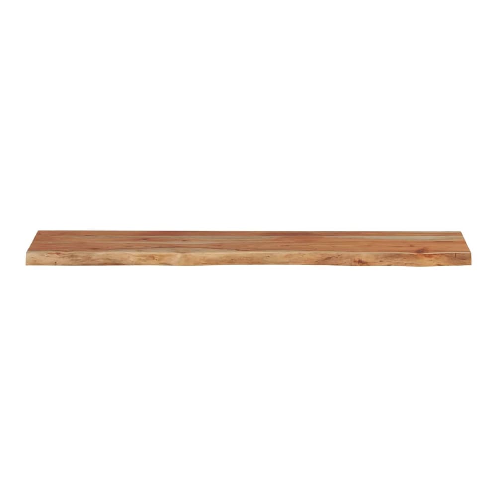 Wall Shelf Rectangular Solid Wood Acacia Live Edge Natural Height 3.8 cm Solid Acacia Wood Depth 20 cm 120 cm