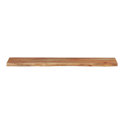Wall Shelf Rectangular Solid Wood Acacia Live Edge Natural Height 3.8 cm Solid Acacia Wood Depth 20 cm 120 cm