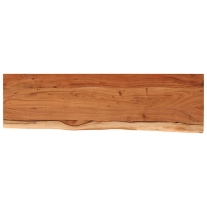 vidaXL Wall Shelf 110x30x3.8 cm Rectangular Solid Wood Acacia Live Edge 2